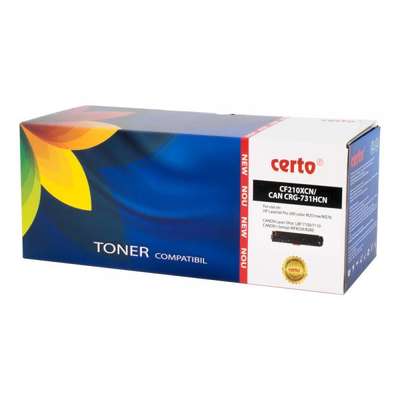 Toner imprimanta CERTO Compatibil NEW BLACK CF210X/CRG-731HBK 2,4K HP LASERJET PRO 200 M251N