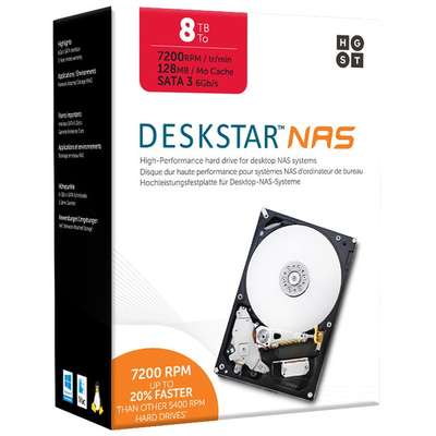 Hard Disk HGST DeskStar NAS 8TB SATA-III 7200RPM 128MB