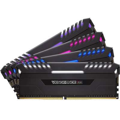 Memorie RAM Corsair Vengeance RGB LED 64GB DDR4 2666MHz CL16 Quad Channel Kit