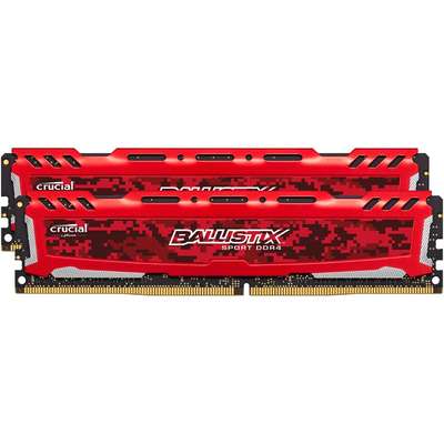Memorie RAM Crucial Ballistix Sport LT Red 8GB DDR4 2666MHz CL16 Dual Channel Kit