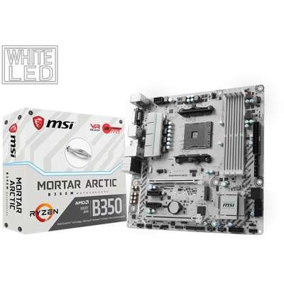 Placa de Baza MB AMD DDR4 MSI B350M MORTAR ARCTIC