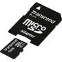 Card de Memorie Transcend Micro SDHC 16GB + Adaptor SD