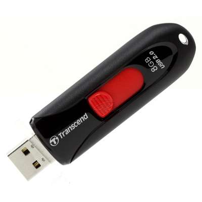 Memorie USB Transcend JetFlash 590 8Gb USB 2.0 negru-rosu