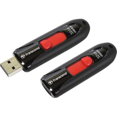 Memorie USB Transcend JetFlash 590 32Gb USB 2.0 negru-rosu