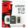 Card de Memorie Kingston Micro SDHC 8GB Clasa 10 UHS-I + Adaptor SD + Card Reader USB 2.0