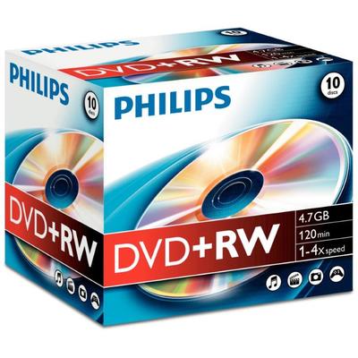 DVD+RW 4.7GB  Jewelcase, 4x, PHILIPS