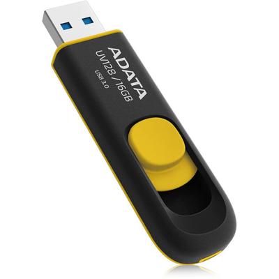 Memorie USB ADATA DashDrive UV128 16GB negru/galben