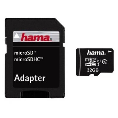 Card de Memorie HAMA Micro SDHC 32GB Clasa 10 UHS-I + Adaptor SD
