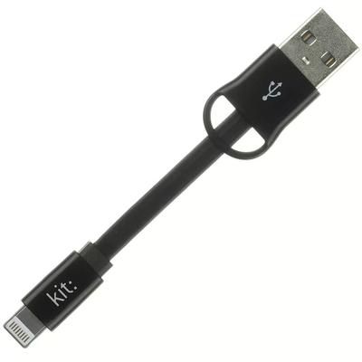 Kit USB Male la Lightning Male, MFi, 0.08 m, Black