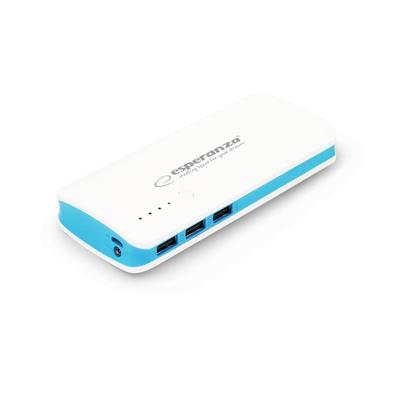 Esperanza Radium 8000mAh, 3x USB, Alb-Albastru