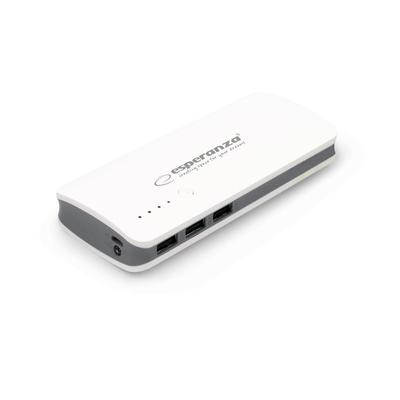 Esperanza Radium 8000mAh, 3x USB, Alb-Gri
