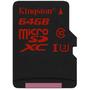 Card de Memorie Kingston Micro SDXC 64GB Clasa 10, UHS-I U3