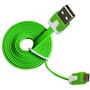 Vakoss Flat USB Male la microUSB Male, 1 m, Green