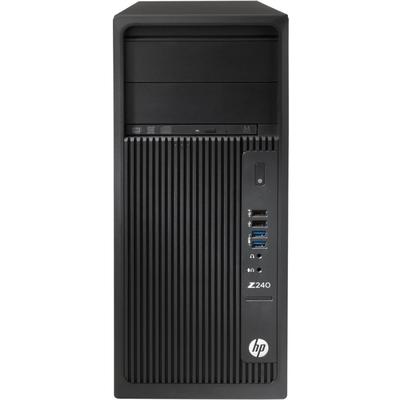 Sistem desktop HP Z240 TWR, Procesor Intel Xeon E3-1225 v5 3.3GHz Skylake, 8GB DDR4, 1TB HDD, GMA HD 530, Win 7 Pro + Win 10 Pro
