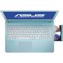 Laptop Asus 15.6" X540SA, HD, Procesor Intel Celeron Dual Core N3060 (2M Cache, up to 2.48 GHz), 4GB, 500GB, GMA HD 400, Endless OS, Aqua Blue