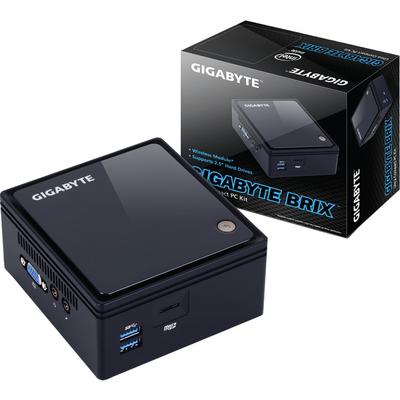 Sistem Mini GIGABYTE BRIX, Braswell Celeron J3160 1.6GHz, 1x DDR3 8GB max, HDD 2.5 inch, Wi-Fi, Bluetooth, HDMI, VGA, USB 3.0, microSD