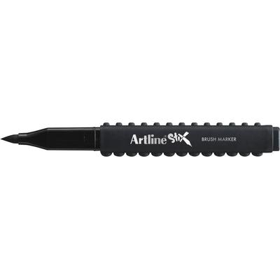 Marker pentru colorat ARTLINE Stix, varf flexibil (tip pensula) - negru
