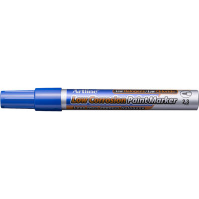 Marker cu vopsea ARTLINE 420, coroziune scazuta, corp metalic, varf rotund 2.3mm - albastru