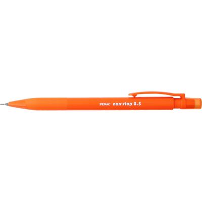 Creion mecanic PENAC Non-Stop pastel, rubber grip, 0.5mm, varf retractabil - corp portocaliu