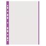 Folie protectie transparenta, cu margine color, 40 microni, 100 folii/set, DONAU - margine violet