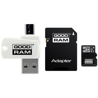 Card de Memorie GOODRAM Micro SDHC M1A4 16GB Clasa 10 UHS-I + Adaptor SD + Card Reader USB 2.0