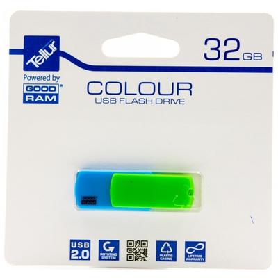 Memorie USB Tellur Colour Mix 32GB Green-Blue