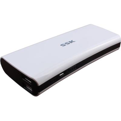 SSK 10.000 mAh, 2x USB, 2A, alb