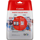 Cartus Imprimanta Canon PG-545XL + CL-546XL + Hartie GP-501 50 Coli