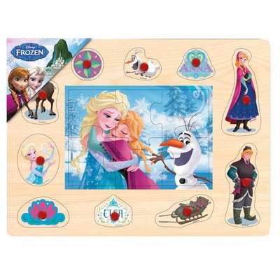 BRIMAREX Puzzle mozaic de lemn cu pins, Frozen