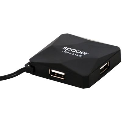 Hub USB Spacer SPH-316 USB 2.0 4 Port negru