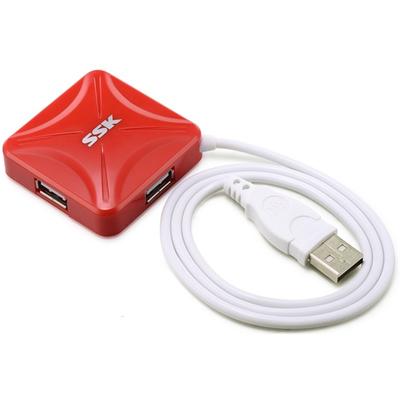 Hub USB SSK SSH SHU027 Red