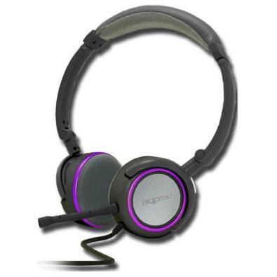 Casti Over-Head APPROX FOLDABLE STEREO HEADSET GREY/PURPLE