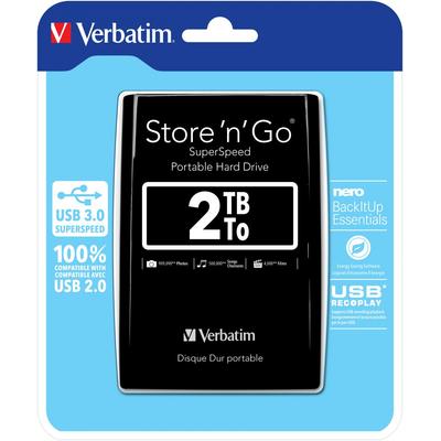 Hard Disk Extern VERBATIM Store 'n' go 2TB USB 3.0 Black