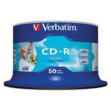 Verbatim CD-R AZO 700MB 52X DL+ WHITE WIDE PRINTABLE SURFACE NON-ID