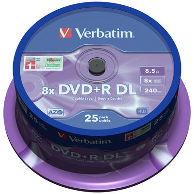 Verbatim  DVD+R DOUBLE LAYER 8X 8.5GB MATT SILVER SURFACE