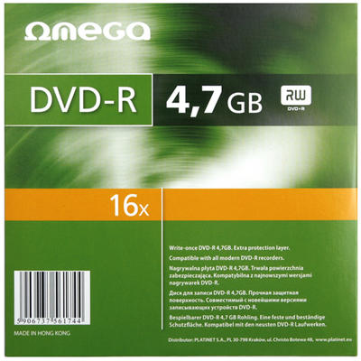 Omega  DVD+R 4.7GB 16XSLIM CASE 10