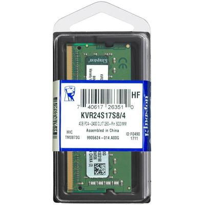 Memorie Laptop Kingston 4GB, DDR4, 2400MHz, CL17, 1.2v, 1Rx8