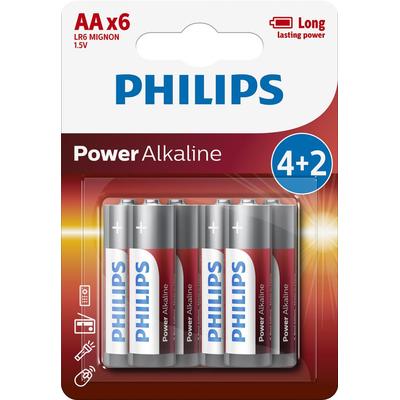 Philips PH POWER ALKALINE AA 4+2-BLISTER PROMO