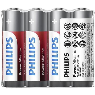 Philips PH POWER ALKALINE AA 4-FOIL W/ STICKER