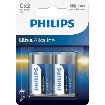 Philips BATERII PH ULTRA ALKALINE C, 2 BUC