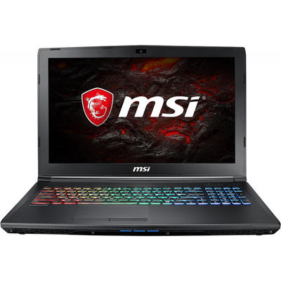 Laptop MSI Gaming 15.6 GP62MVR 7RFX Leopard Pro, FHD, Procesor Intel Core i7-7700HQ (6M Cache, up to 3.80 GHz), 8GB DDR4, 1TB 7200 RPM + 256GB SSD, GeForce GTX 1060 3GB, Win 10 Home, Black, RGB Backlit