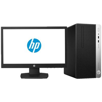 Sistem desktop HP ProDesk 400 G4 MT, Procesor Intel Core i5-7500 3.4GHz Kaby Lake, 4GB DDR4, 500GB HDD, GMA HD 630, FreeDos + monitor LED V213a 20.7 inch