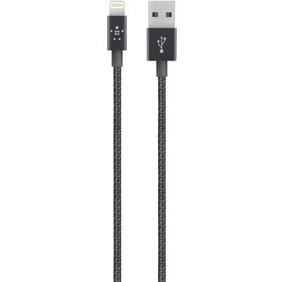 BELKIN MIXIT UP, Nylon, USB Male la Lightning Male, 1.2 m, Black