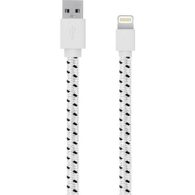 Serioux Braided USB Male la Lighning Male, MFi, 1m, White