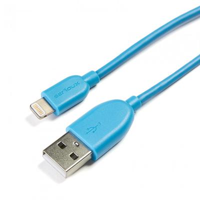 Serioux USB Male la Lighning Male, MFi, 1m, Blue