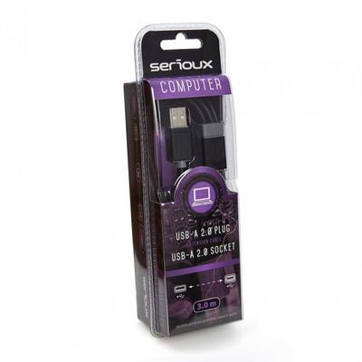 SERIOUX USB-A M - USB-A F CABLE 3.0M