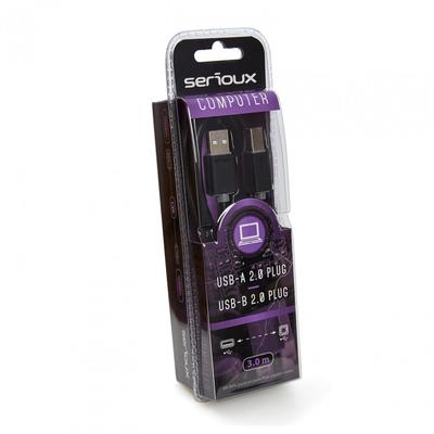 SERIOUX USB-A M - USB-B M  CABLE 3.0M