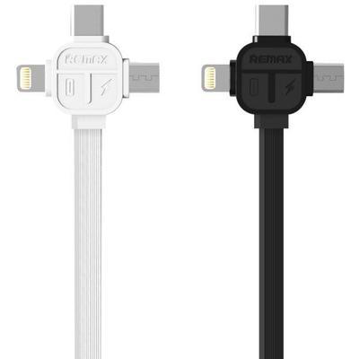 Remax RC-066th 3 in 1 USB - microUSB, Lightning, Type-C, 1 m, alb