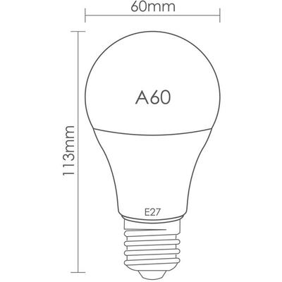 Bec LED Whitenergy 10390, E27, 12W, lumina alba calda, 15 SMD 2835