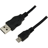 USB Male la microUSB Male, 1.8 m, Black